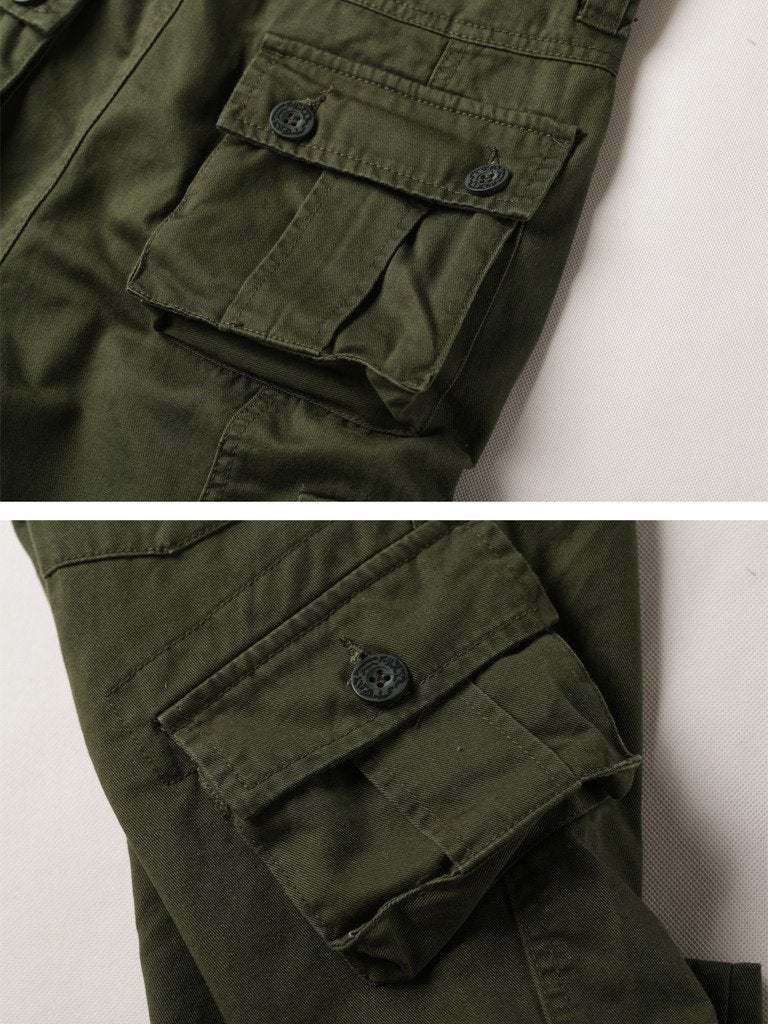 AKARMY Men's Camo Cargo Work Pants Cotton Military Army Casual Tactical Wild Combat Pants with 8 Pockets Green 36x32 - Image 5